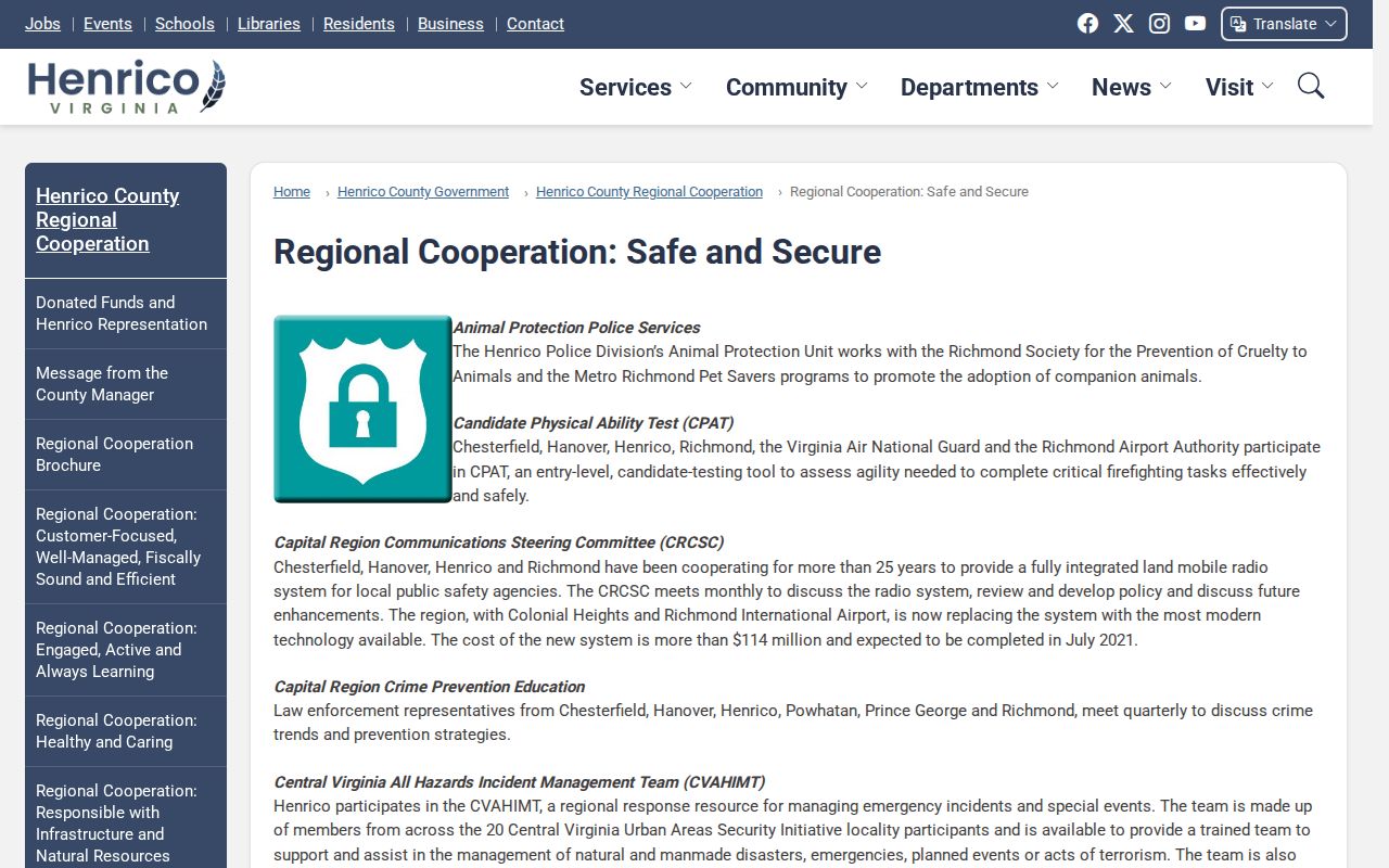 Henrico County parole probation prerelease cooperation program