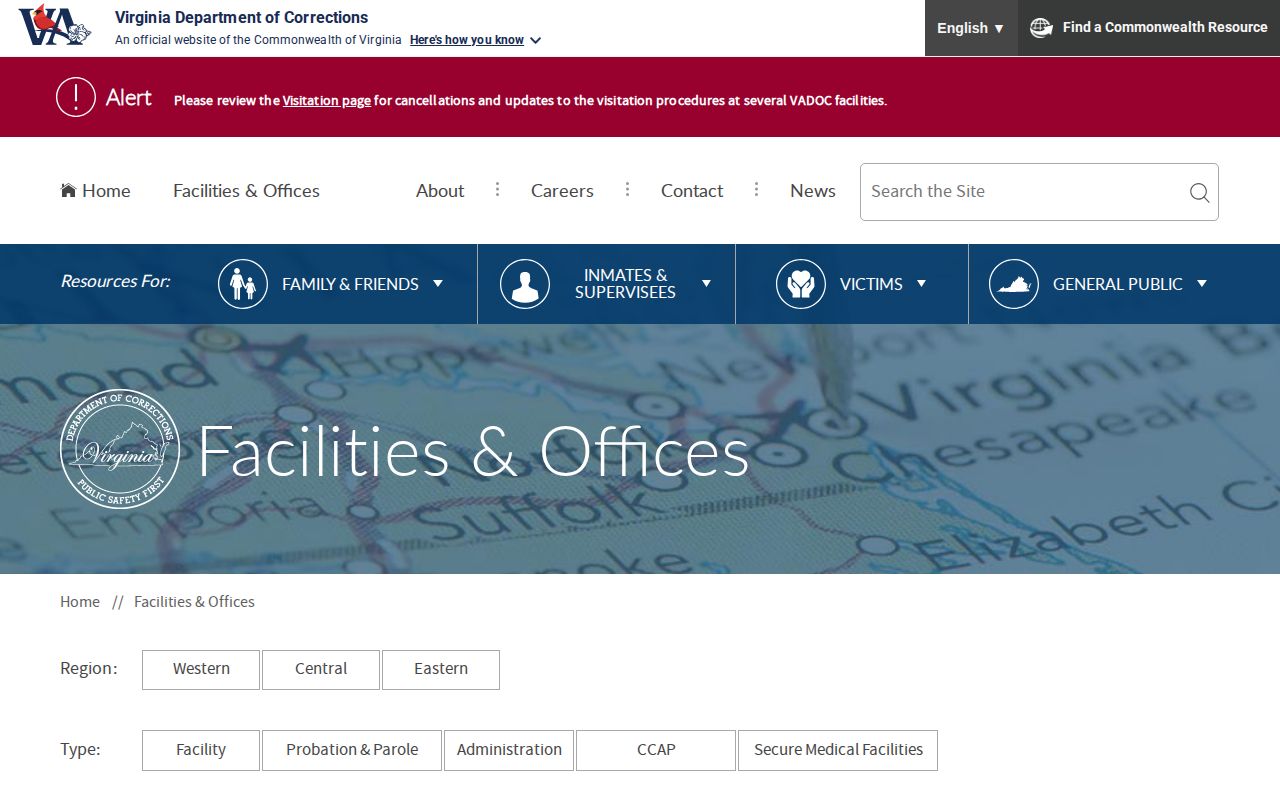 VADOC District 32 Henrico County probation and parole office directory
