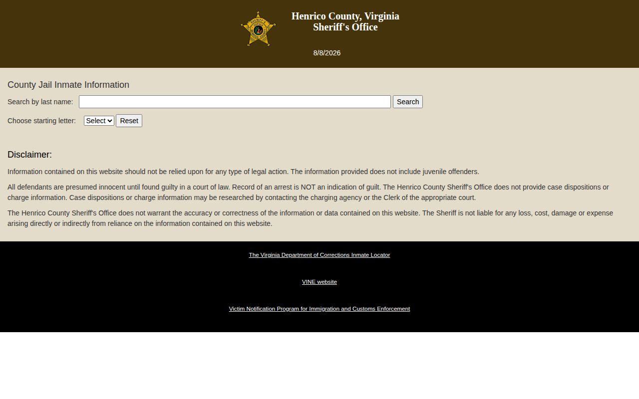 Henrico County mobile jail search used during a 72 hour release check